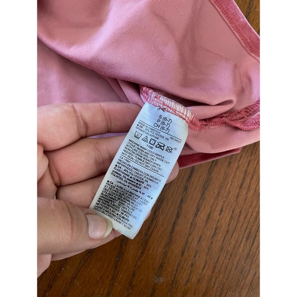 Old Navy Velvet Short Sleeve Shirt- Pink- Size S - Picture 5 of 6